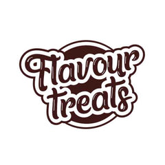 Flavour Treats logo in chocolate brown script, representing a dessert-focused e-liquid collection with classic and modern sweet flavors.