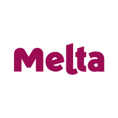 MELTA Nicotine Strips logo in purple lettering for smoke-free nicotine solution