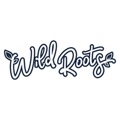 Wild Roots logo with green leaves promoting eco-friendly e-liquids