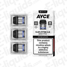 Dovpo Ayce Zytek 2 2ml 0.4Ohm Pod Pack of 3 with mesh coil technology for Dovpo Ayce Mini 2 and Lite kits.