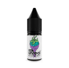 Purple Nic Salt E-liquid by Unreal Raspberry in 10mg, featuring a design of blueberries and grapes on the bottle.
