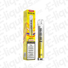 SKE Bar 600 Compliant Pod Kit in Banana Ice flavor, showing original packaging and product with 20mg nicotine content warning.
