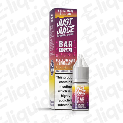 Blackcurrant Lemonade Nic Salt Vape Juice by Just Juice