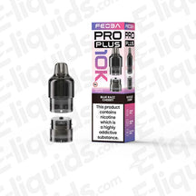 Feoba Pro Plus Blue Razz Cherry Prefilled Pod with a balanced blend of tangy Blue Raspberry and sweet Cherry in pink-purple and white packaging.
