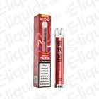 SKE Bar 600 Cherry Ice vape kit with box showing 20mg nic salt content, 600 puffs, and compliance label.