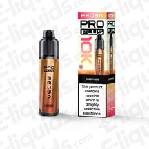 Feoba Pro Plus Cherry Ice Prefilled Pod Kit with punchy Red Cherry and a frosty exhale in vibrant red-orange and white packaging.