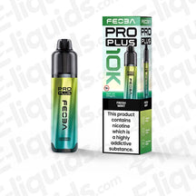 Feoba Pro Plus Fresh Mint Prefilled Pod Kit with cool herbal Mint and a long-lasting icy sensation in bright green and white packaging.