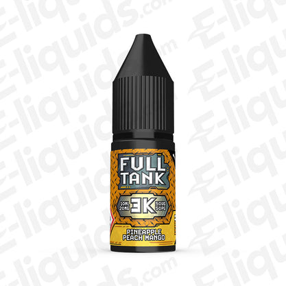 Pineapple Peach Mango Nic Salt E-liquid by Full Tank in a 10ml bottle, featuring tropical fruit flavor notes.