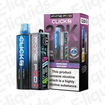 Pyne Pod Click S 30K Grape Edition Prefilled Pod Kit with sweet grape flavour in blue and purple packaging, OLED screen and dual mode pod device