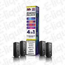 IVG 2400 4 In 1 Prefilled Pods - 2400 Puffs, 20mg Strength, 2ml Capacity, Blackcurrant Edition