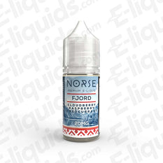 Cloudberry Raspberry Redcurrant Nic Salt E-liquid, 10ml bottle by Norse, featuring a Scandinavian berry flavor blend.