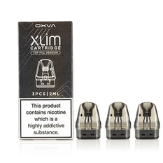 OXVA Xlim V3 Replacement Pods with leak-proof technology and side filling feature for versatile vaping, includes 0.6, 0.8, 1.2ohm.