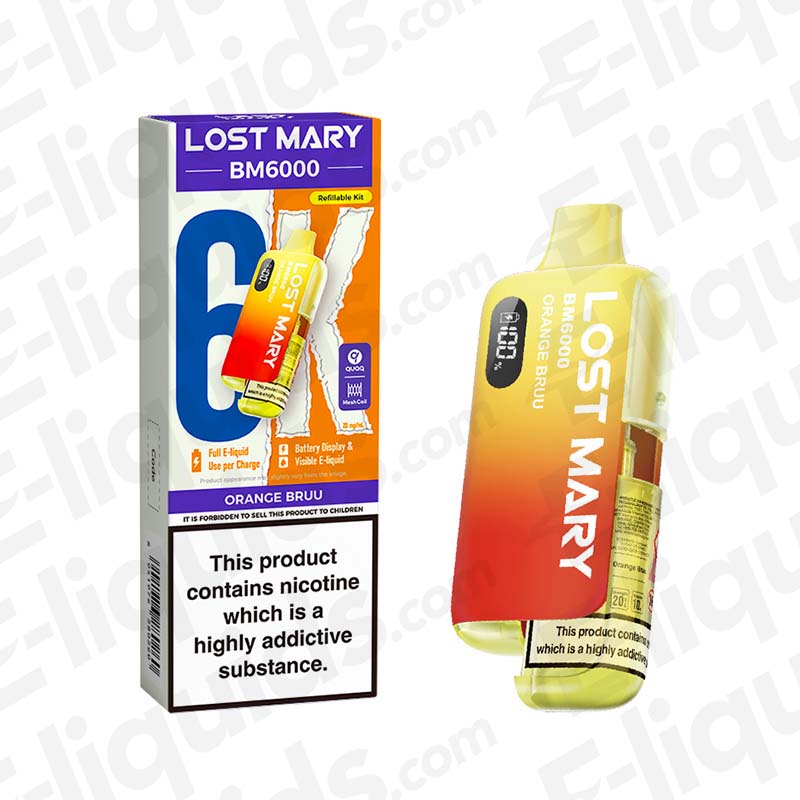 Lost Mary BM6000 Orange Bruu Prefilled Pod Kit Lost Mary BM6000 Orange Bruu Prefilled Pod Kit