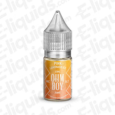 Pink Lemonade Ice Nic Salt e-liquid by Ohm Boy SLT, 10ml bottle with 20mg strength, refreshing lemonade and berry flavor.