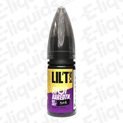 Lil Tropic Bar Edition Nic Salt by Riot Squad, featuring tropical pineapple and mango flavors in a 10ml bottle.