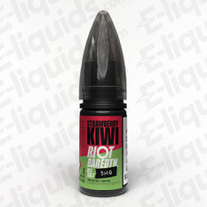 Strawberry Kiwi Bar Edition Nic Salt E-liquid by Riot Squad in 10ml bottle with vibrant green and red label.