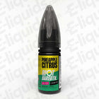 Pineapple Citrus Bar Edition No Ice Nic Salt E-liquid by Riot Squad in a 10ml bottle.