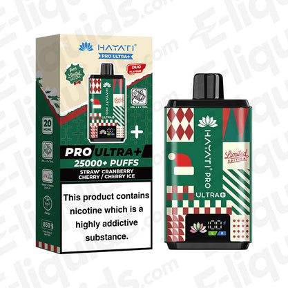 Hayati Pro Ultra+ 25K Straw' Cranberry Cherry - Cherry Ice Limited Edition Prefilled Pod Kit