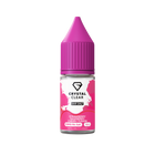 Crystal Clear Bar Salts Strawberry Raspberry Cherry Fusion Nic Salt 10mg e-liquid bottle with pink cap.