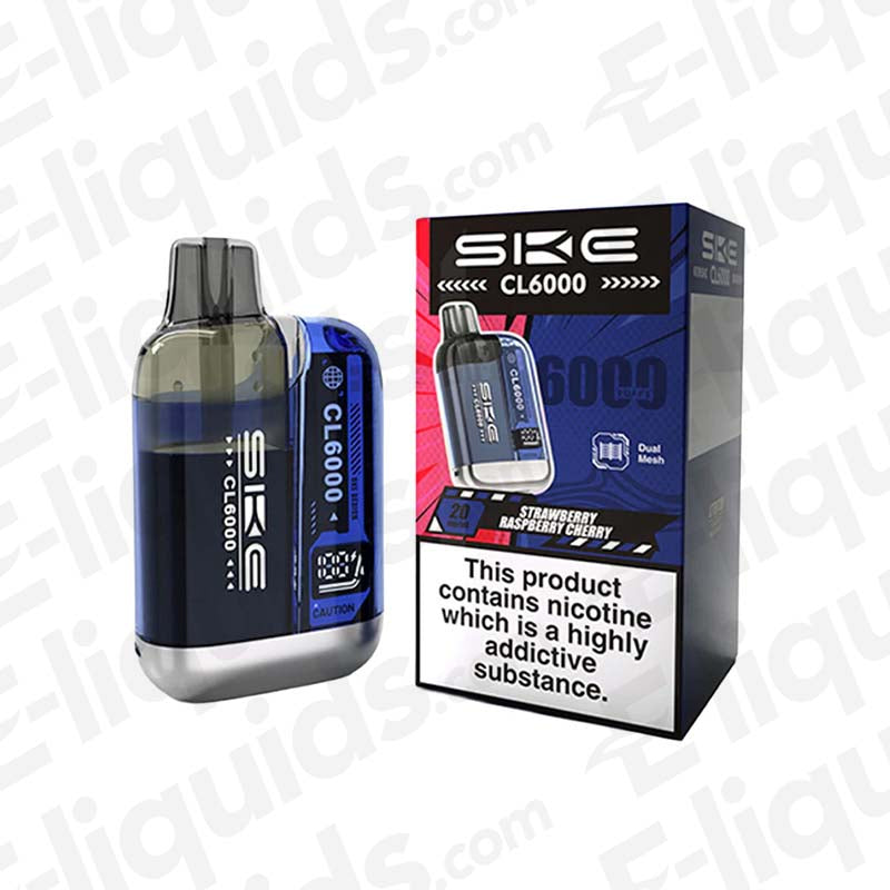 SKE Crystal CL6000 Strawberry Raspberry Cherry Prefilled Pod Kit SKE Crystal CL6000 Strawberry Raspberry Cherry Prefilled Pod Kit