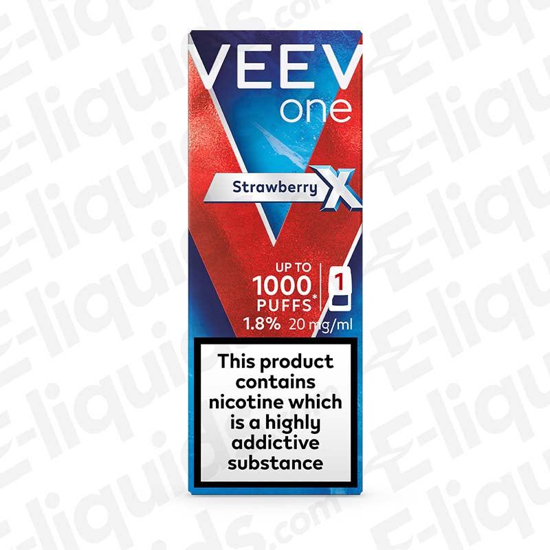VEEV One Strawberry X Prefilled Pod | 1000 Puffs & Flavour VEEV One Strawberry X Prefilled Pod | 1000 Puffs & Flavour