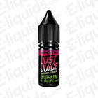 Just Juice Watermelon Cherry Mint Nic Salt E-liquid in a 10ml bottle with nicotine strengths.