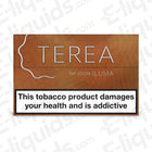 IQOS TEREA Heated Tobacco Sticks for ILUMA packaging displaying health warning and product name.