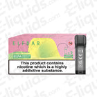 Elf Bar ELFA Pre-Filled Vape Pods - Apple Peach, 2ml capacity, 20mg nic salt, 600 puffs, package and pod displayed.