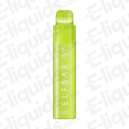 Elf Bar EB1200 Pod Kit in vibrant green, designed for a satisfying mouth-to-lung vaping experience.