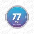 Arctic Berry 77 VB Edition Nicotine Pouches can, 20 pouches per can, available in 5.2mg, 10.4mg, and 20mg strength options.