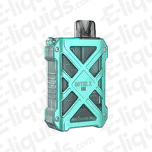 Aspire GoTek X II Vape Pod Kit in turquoise with compact design and airflow control for MTL vaping.