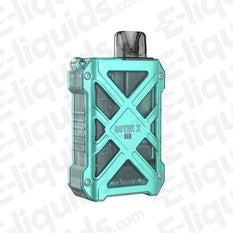 Aspire GoTek X II Vape Pod Kit in turquoise with compact design and airflow control for MTL vaping.