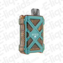 Aspire GoTek X II vape pod kit in turquoise color with a compact design and transparent pod.