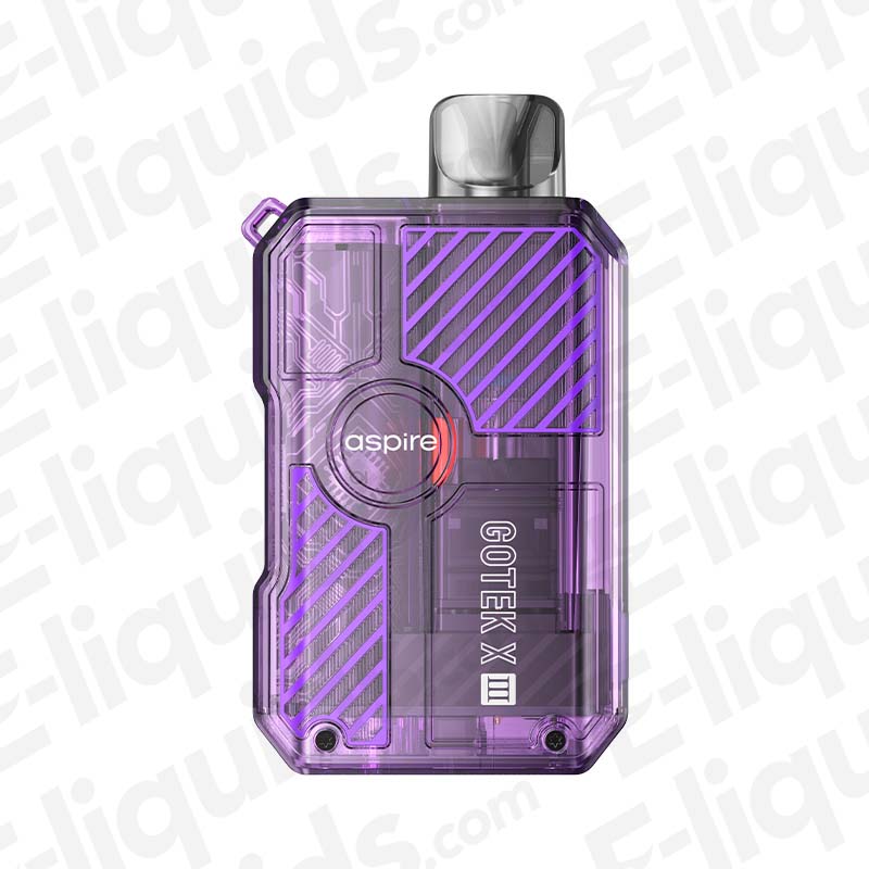 Aspire Gotek X3 Purple Pod Kit | Translucent Violet Aspire Gotek X3 Purple Pod Kit | Translucent Violet