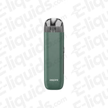 Aspire Minican 3 Pro Pod Kit in green with auto-draw system and OLED display for vaping convenience.