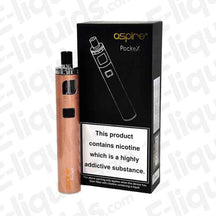 Aspire PockeX AIO Vape Kit with 1500mAh battery and packaging, ideal for reliable mouth-to-lung vaping.