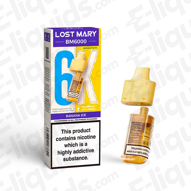 fumot 12000 ice pop Lost Mary BM6000 Banana Ice Prefilled Pod
