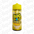 Big Bold Creamy Banana Milk Shortfill E-liquid 100ml bottle for sub-ohm vaping, featuring sweet creamy banana milkshake flavor.