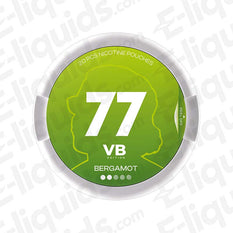 Bergamot 77 VB Edition nicotine pouches can, 20 pieces, 5.2mg or 10.4mg per pouch for a refreshing tobacco-free experience.