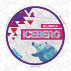 Berries Nicotine Pouches by Iceberg in medium strength, featuring colorful geometric design and bear graphic.