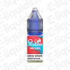 Berry Burst OX Passion Nic Salt E-liquid 20mg by OXVA, featuring blueberry, raspberry, and blackberry flavors in a 10ml bottle.
