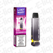 Berry Mix Lost Mary NERA15K Prefilled Pod with packaging, featuring mixed berry e-liquid, 50VG/50PG ratio, for NERA30K device.