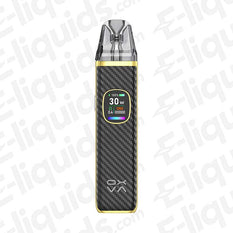 OXVA Xlim Pro 2 Pod Vape Kit in sleek black and yellow design with digital display, compact and modern for vaping enthusiasts.
