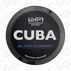 Black Currant Nicotine Pouches by CUBA featuring rich black and purple berry flavors in a sleek can.