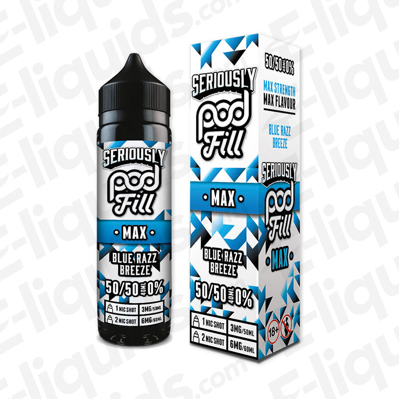 Doozy Vape Co Blue Razz Breeze Seriously Podfill Max 100ml Shortfill V Doozy Vape Co Blue Razz Breeze Seriously Podfill Max 100ml Shortfill V