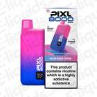 PIXL 8000 Compliant Prefilled Pod Kit in Blue Razz Chew flavor with 8000 puffs, featuring meshed coil and 20mg nicotine strength.