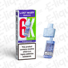 Lost Mary BM6000 Blue Razz Gami prefilled pod with packaging, offering 6000 puffs, compliant with UK vaping regulations.