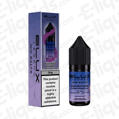 Blue Razz Gummy Nic Salt E-liquid by Elux Legend