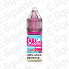 Blue Razz Gummy OX Passion Nic Salt E-liquid bottle 10ml by OXVA with blueberry gummy flavor, 20mg nicotine strength.