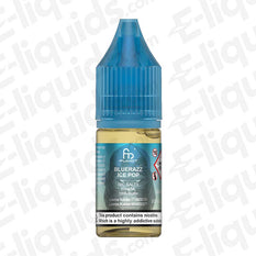 Blue Razz Ice Pop RandM Nic Salt E-liquid by Fumot in a 10ml bottle, featuring a blue cap and icy blue raspberry flavor.